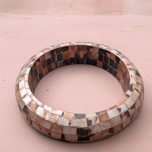 Elegant Mosaic Bangle Bracelet